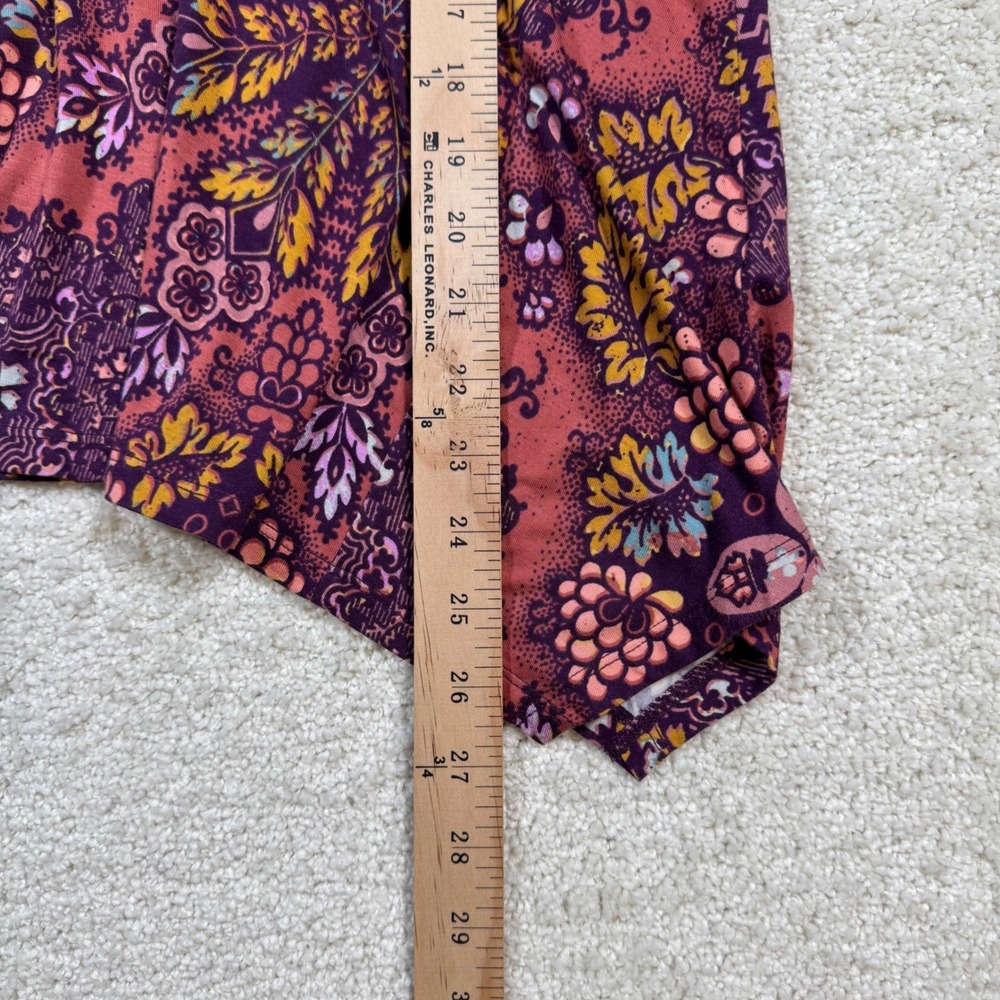 Maeve Anthropologie Top Womens Small Petite Purple Pink Boho Mixed Print Tunic - Picture 8 of 8